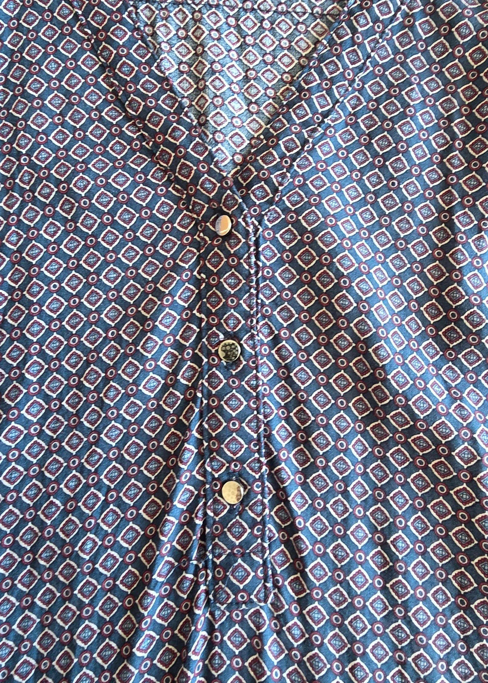 Camisón fluido Etam XS 34 con motivo geométrico azul y rojo – photo 6